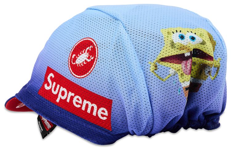 Supreme x Spongebob Squarepants x Castelli Cycling Cap Blue