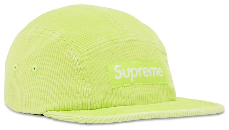 Supreme Corduroy Camp Cap Neon Yellow