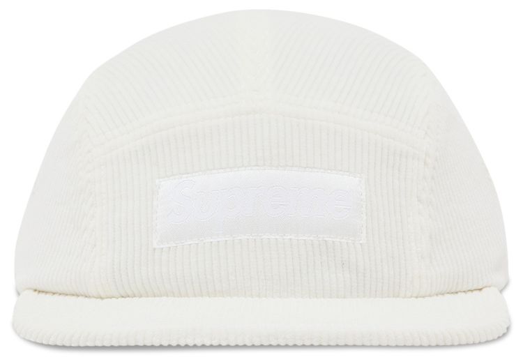 Supreme Corduroy Camp Cap White