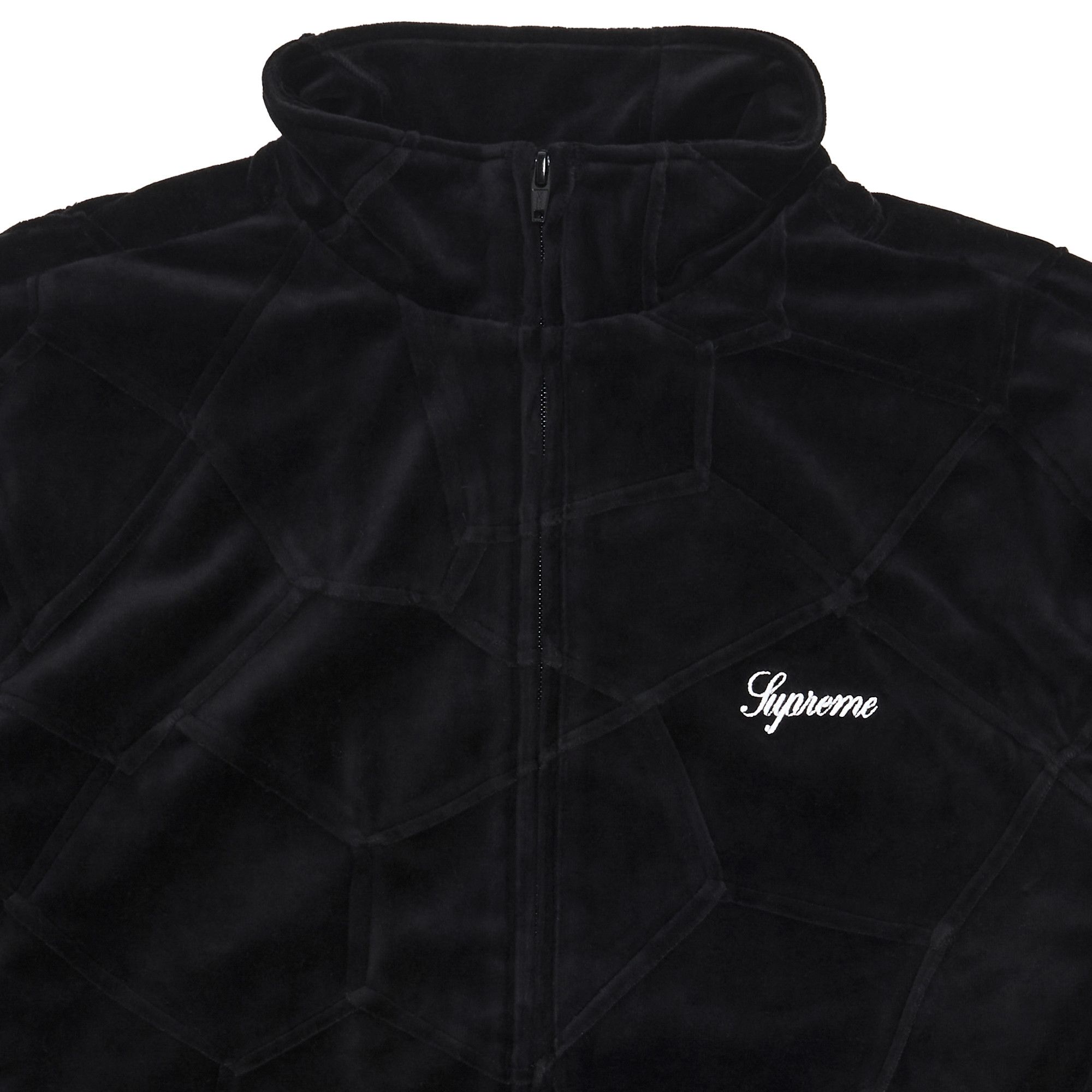 Buy Supreme Patchwork Velour Track Jacket 'Black' - SS25J26