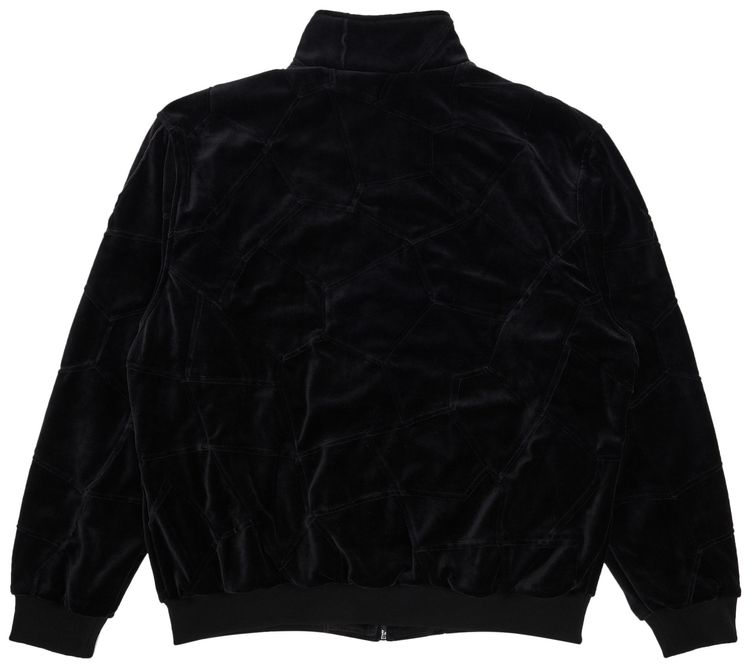 Supreme Patchwork Velour Track Jacket Black