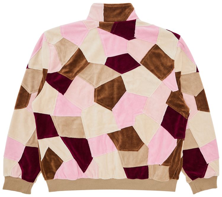 Supreme Patchwork Velour Track Jacket Tan