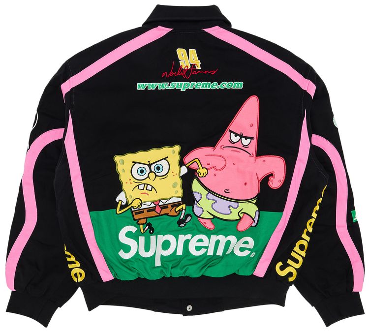 Supreme x Spongebob Squarepants x Jeff Hamilton Racing Jacket Black