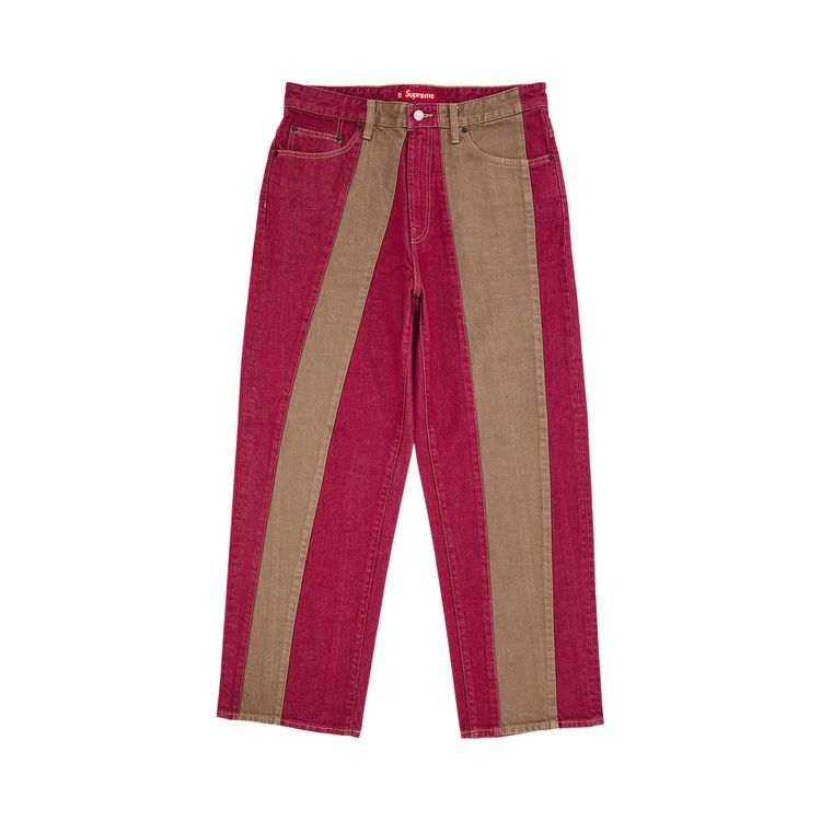 Buy Supreme Paneled Stripe Baggy Jean 