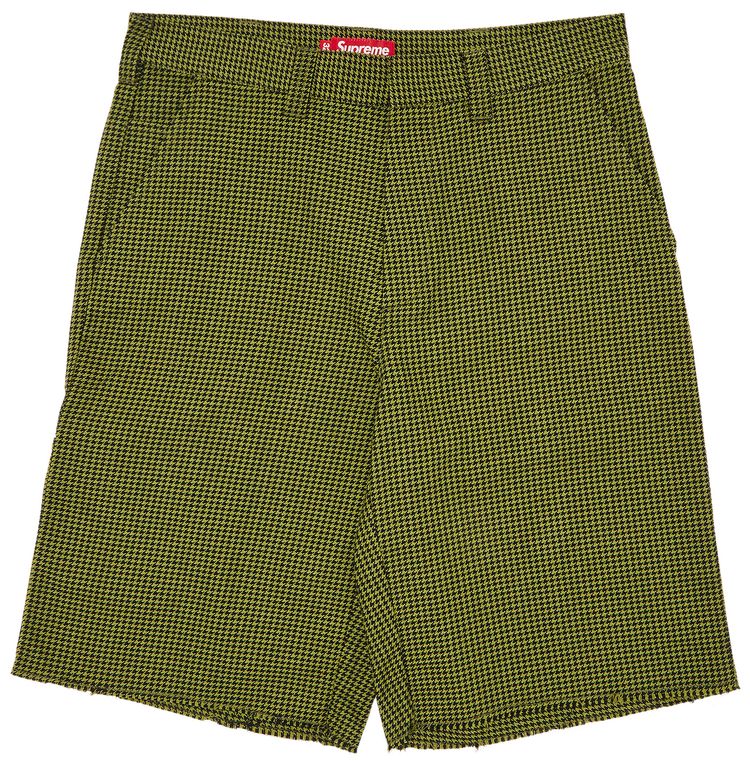 Supreme Work Short Olive Houndstooth