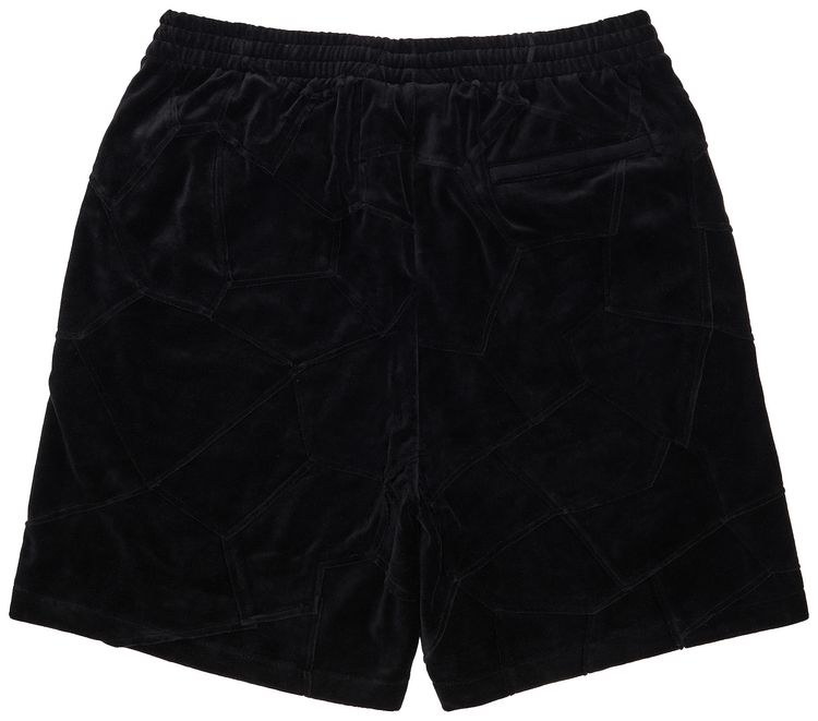 Supreme Patchwork Velour Short Black