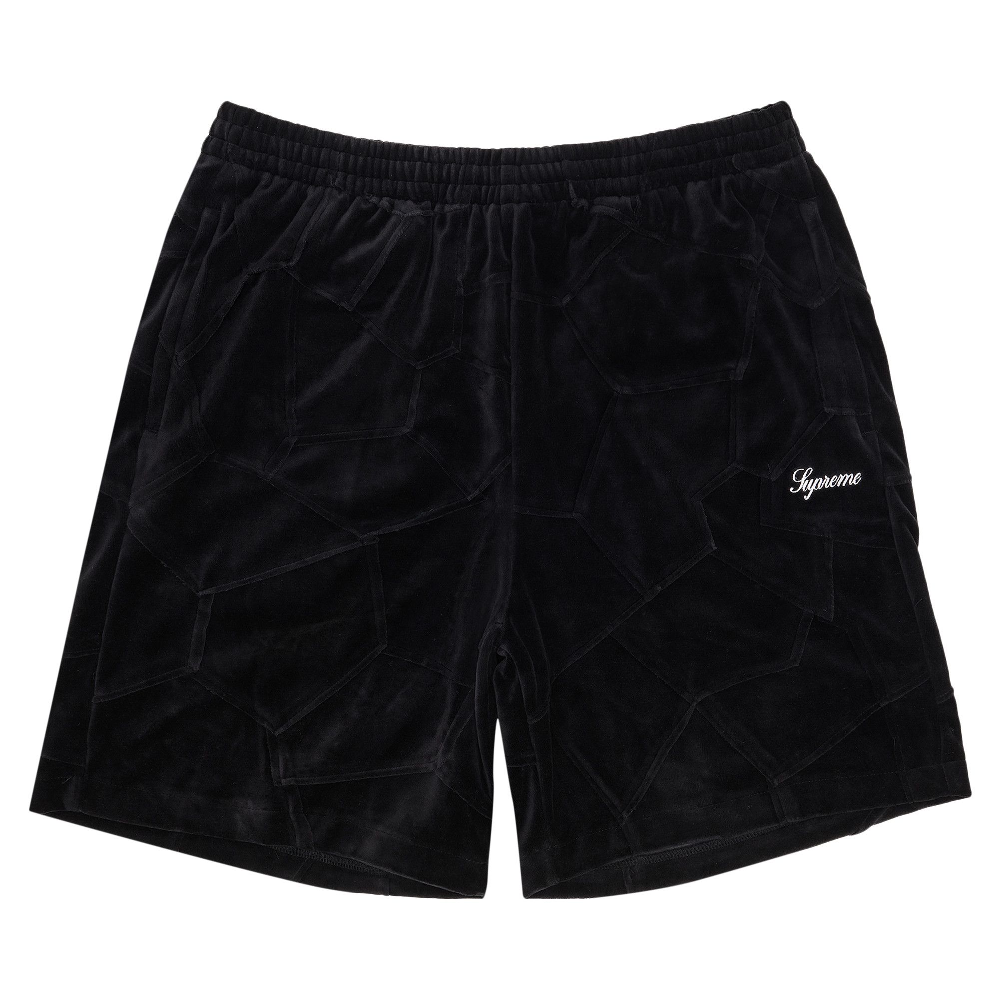 無料配達 'Black' Short Velour Patchwork Supreme Buy - BLACK SS25SH44 スニーカー