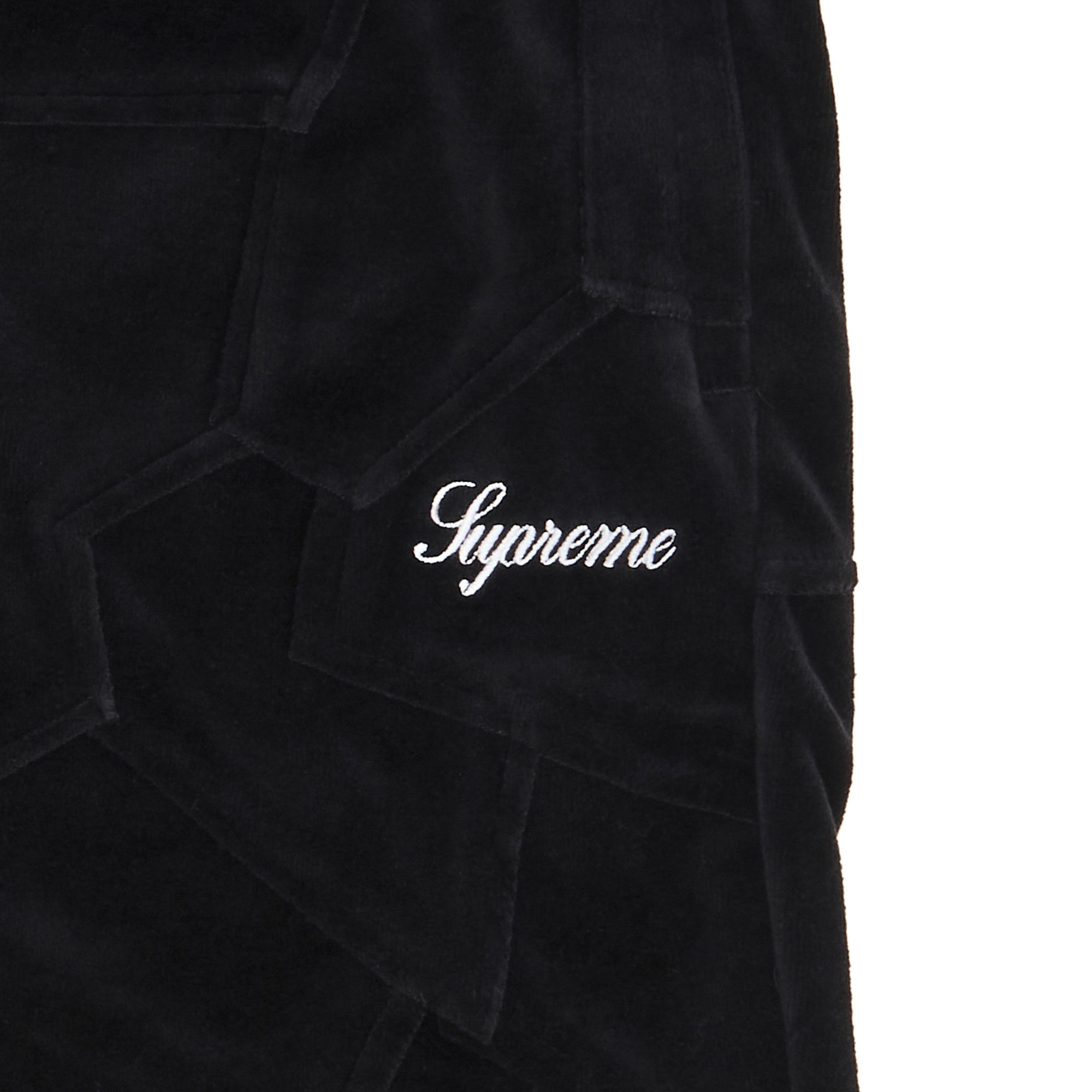 Buy Supreme Patchwork Velour Short 'Black' - SS25SH44 BLACK