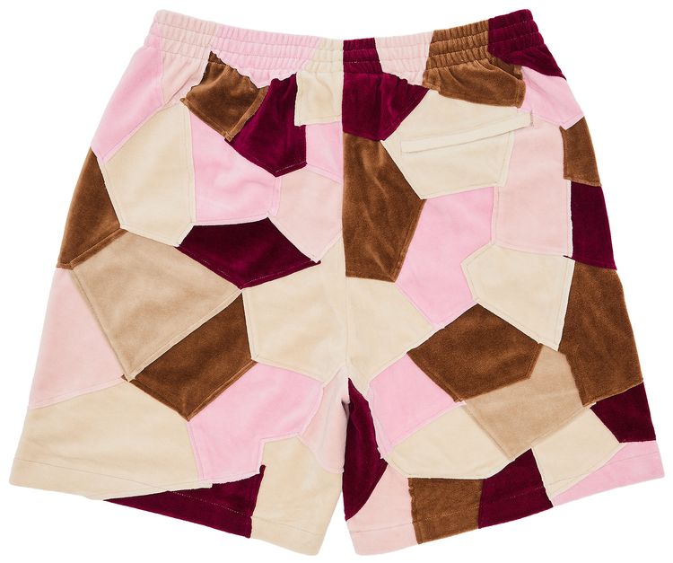 Supreme Patchwork Velour Short Tan
