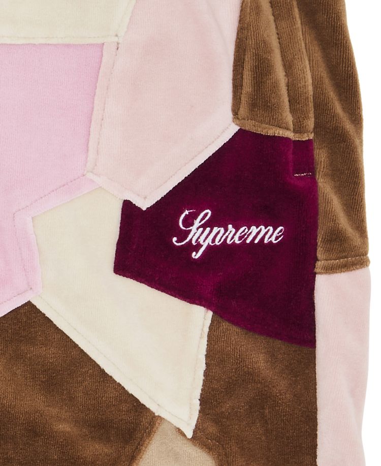 Supreme Patchwork Velour Short Tan