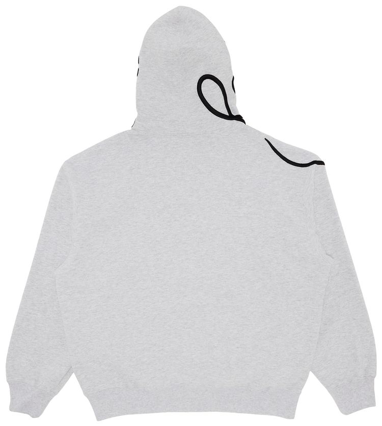 Supreme Shoulder Script Hooded Sweatshirt Ash Grey