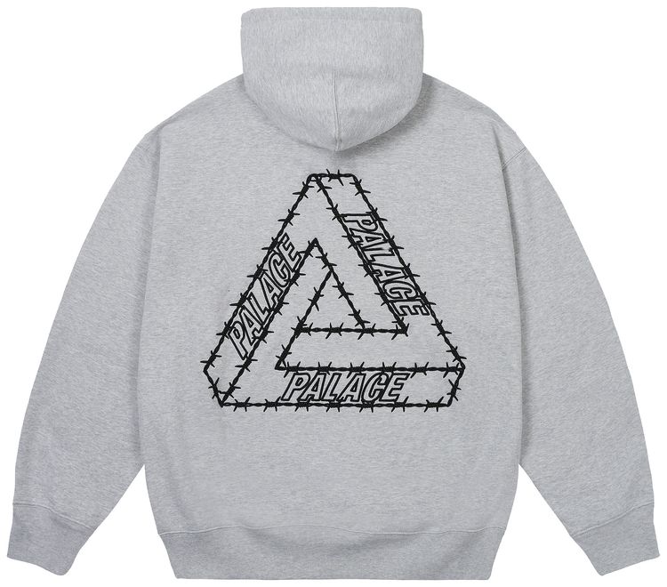 Palace Barbed Tri Ferg Hood Grey Marl