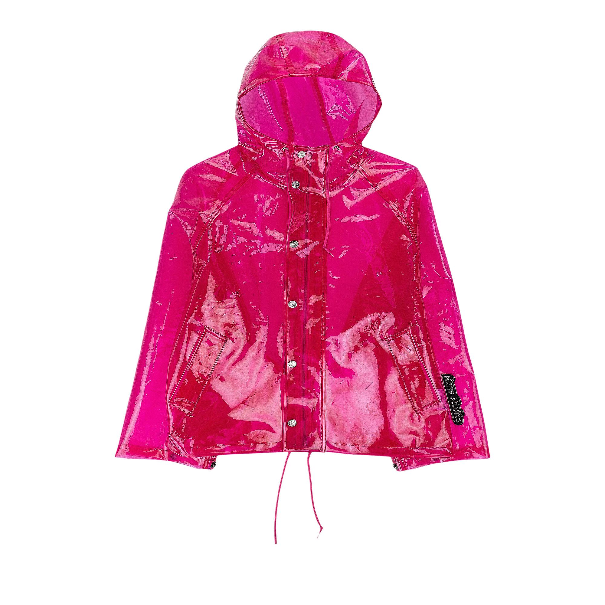 Buy Acne Studios Hooded Transparent Jacket 'Pink' - B90746 GOAT