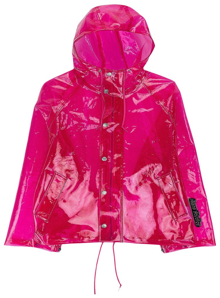 Acne Studios Hooded Transparent Jacket Pink