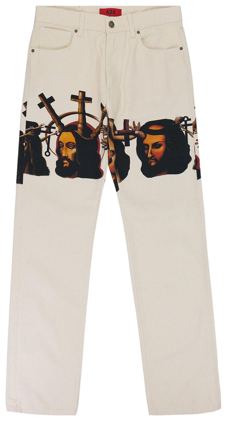 424 Graphic Baggy Jeans Multicolor
