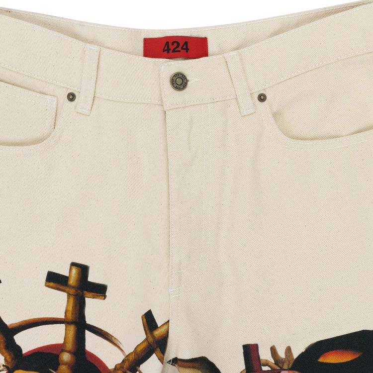 424 Graphic Baggy Jeans Multicolor