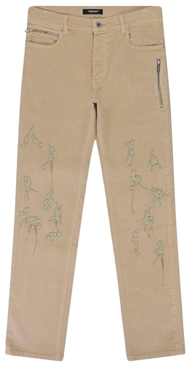 Undercover Bead Detail Slim Fit Trousers Light Beige