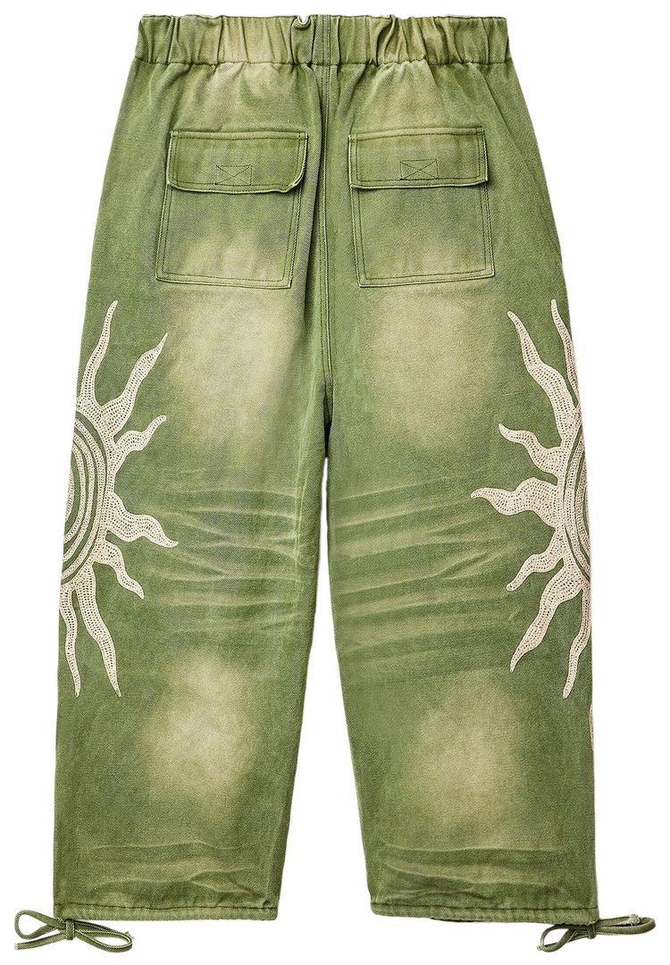 Vale Forever Forest Sun Pants Distressed Green