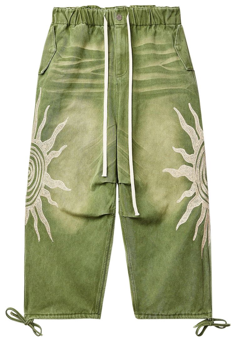 Vale Forever Forest Sun Pants Distressed Green