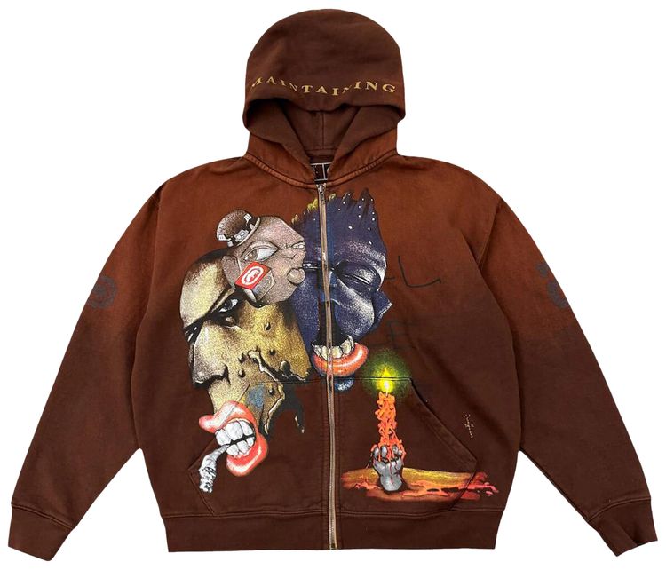 Cactus Jack by Travis Scott x Ecko Maintaining Zip Hoodie Brown