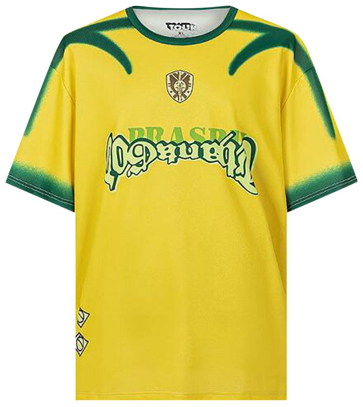 Cactus Jack by Travis Scott Brazil Soccer Jersey Yellow