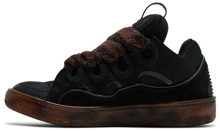 Lanvin Wmns Curb Sneaker Black Chocolate Brown