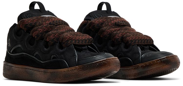 Lanvin Wmns Curb Sneaker Black Chocolate Brown