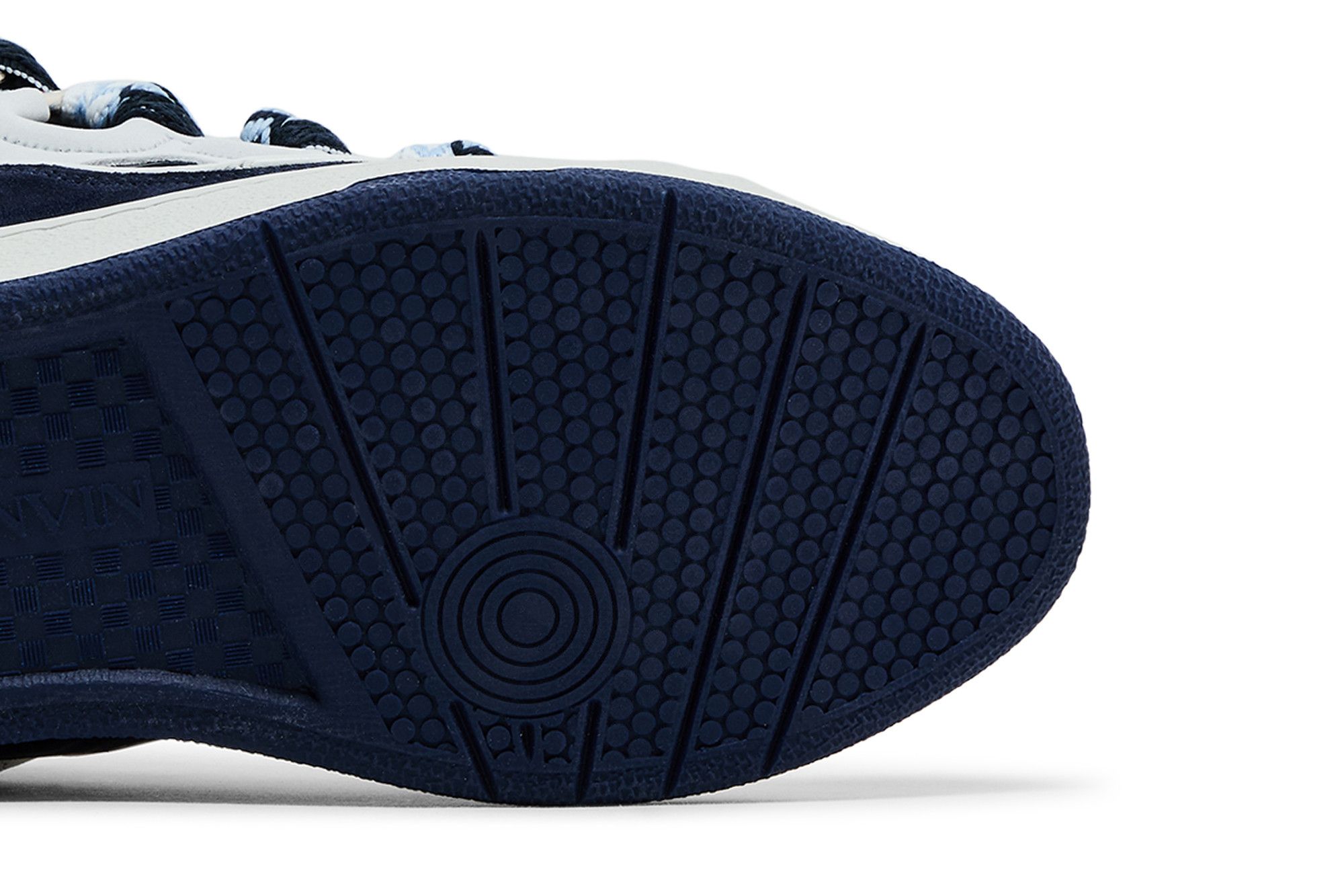 Buy Lanvin Curb Sneakers 'White Navy Blue' - FU SKDK12 BICO