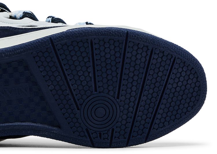 Lanvin Curb Sneakers White Navy Blue