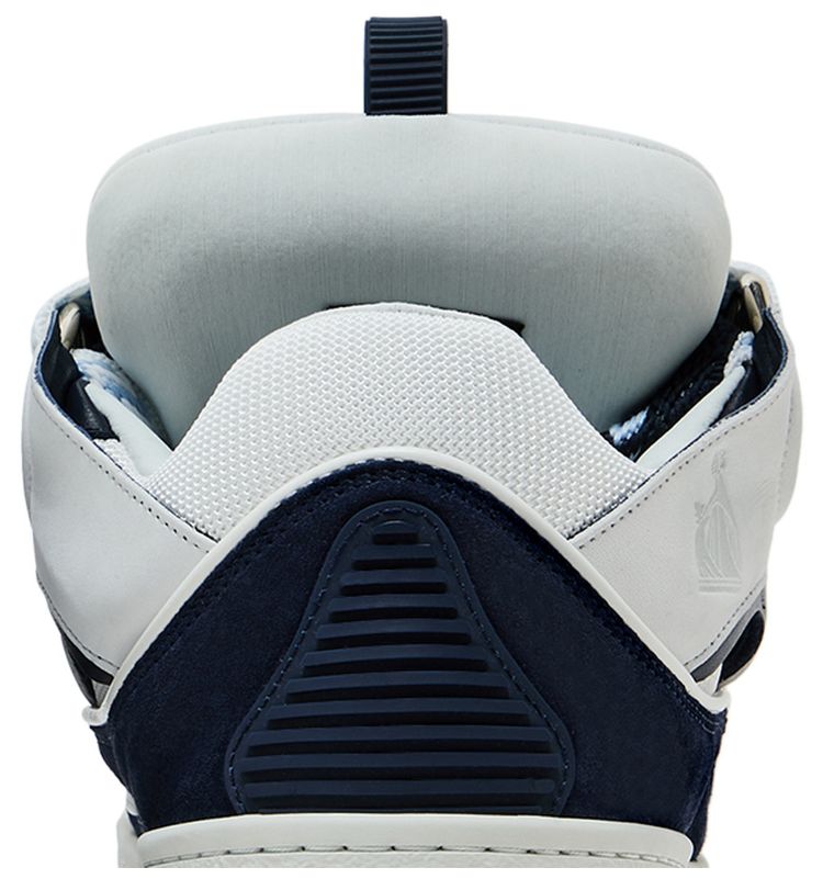 Lanvin Curb Sneakers White Navy Blue