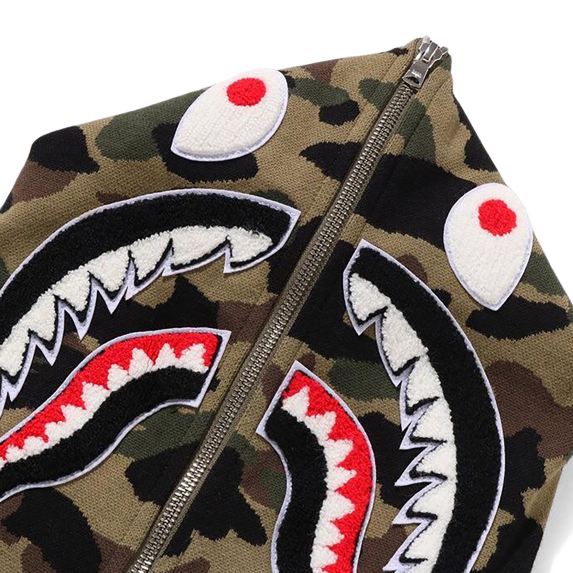 Buy BAPE 1st Camo Jacquard Shark Relaxed Fit Full Zip Hoodie