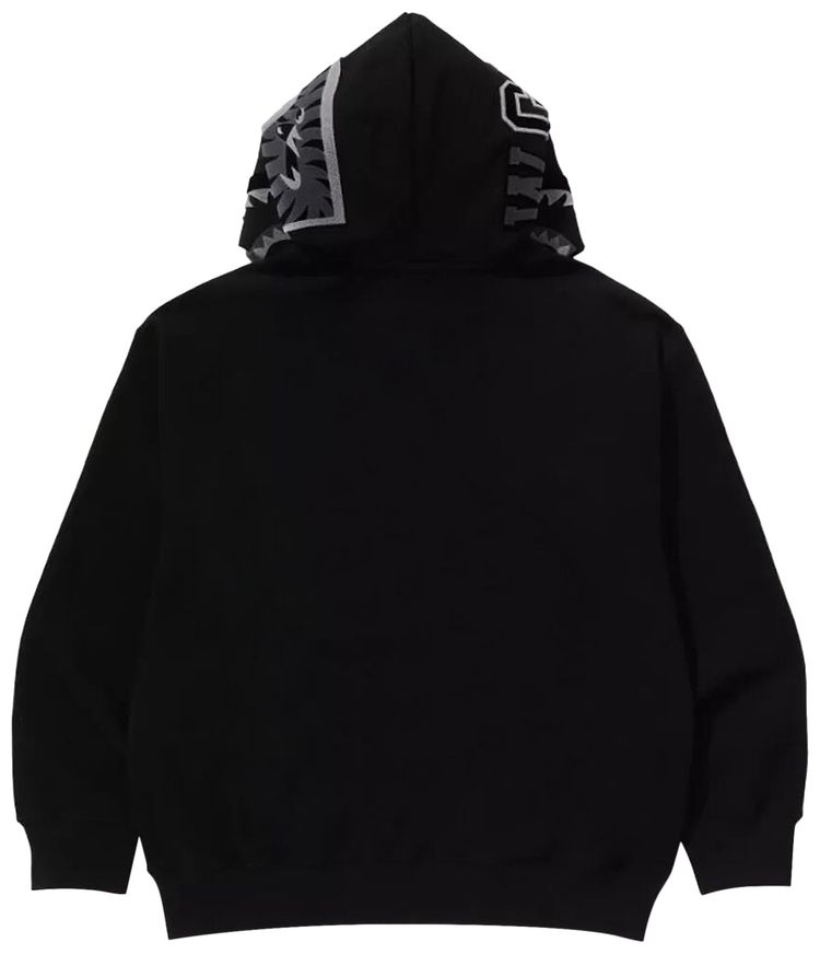 BAPE Shark Logo Relaxed Fit Pullover Hoodie Black