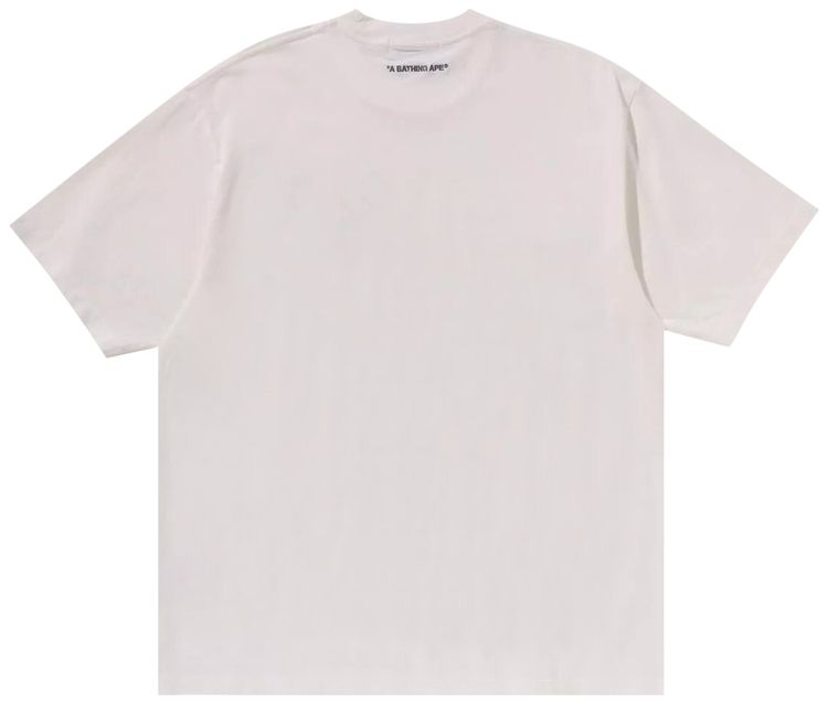 BAPE Garment Dye Spray Print College Relaxed Fit Tee Ivory