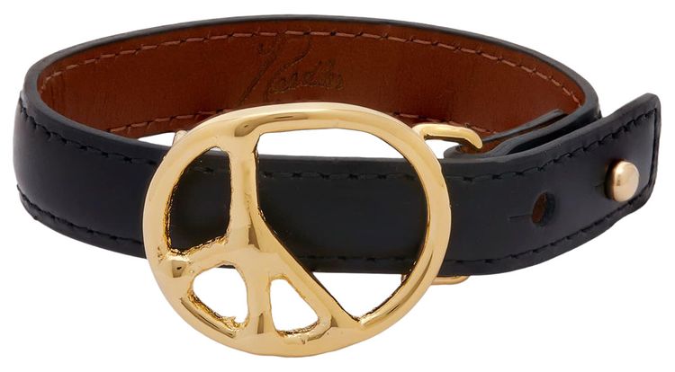Needles Peace Buckle Bracelet Black