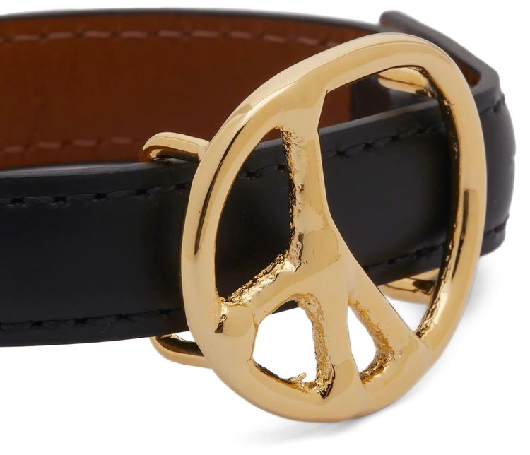 Needles Peace Buckle Bracelet Black