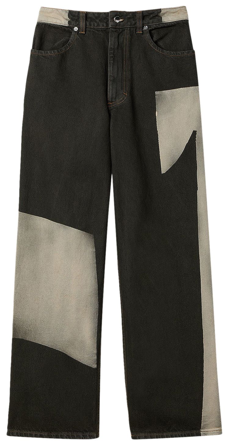 Eckhaus Latta Tile Wide Leg Jean Black