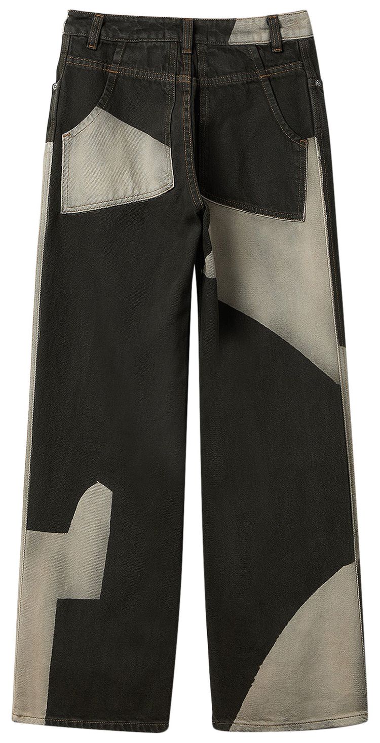 Eckhaus Latta Tile Wide Leg Jean Black