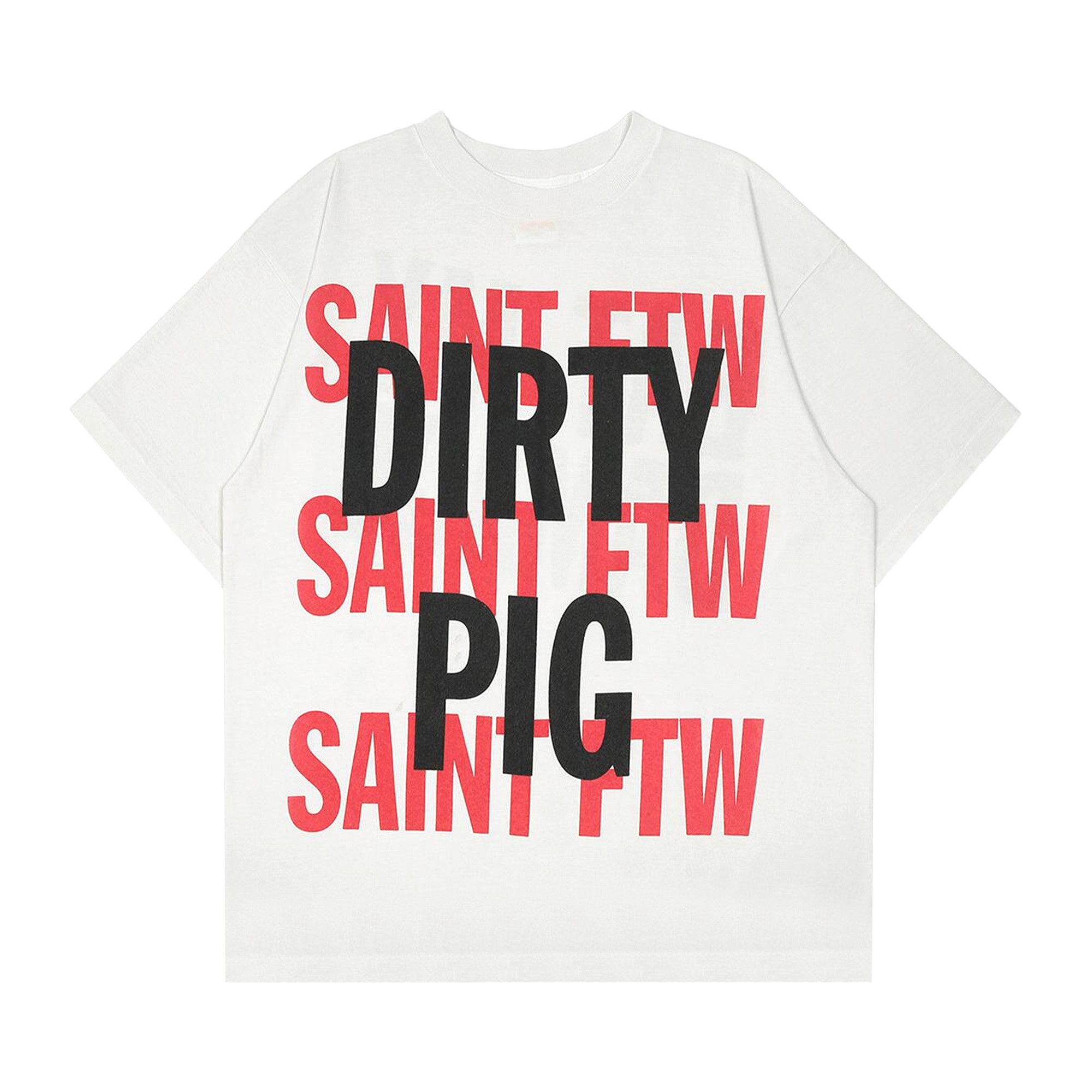 【SAINT Mxxxxxx】DIRTY PIG WHITE Buy SAINT Mxxxxxx Dirty Pig Short-Sleeve Tee 'White' - SM