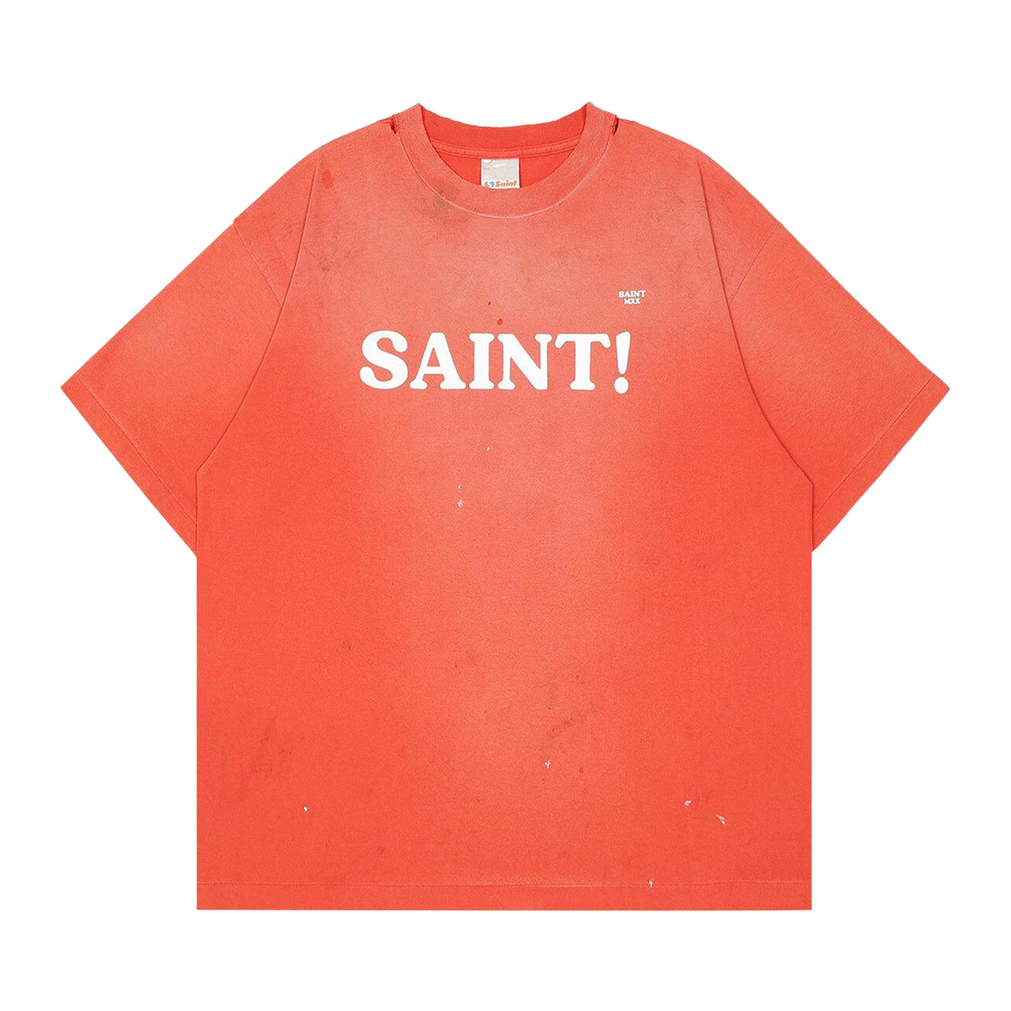 Buy SAINT Mxxxxxx Saint Short-Sleeve Tee 'Red' - SM HR8 0000