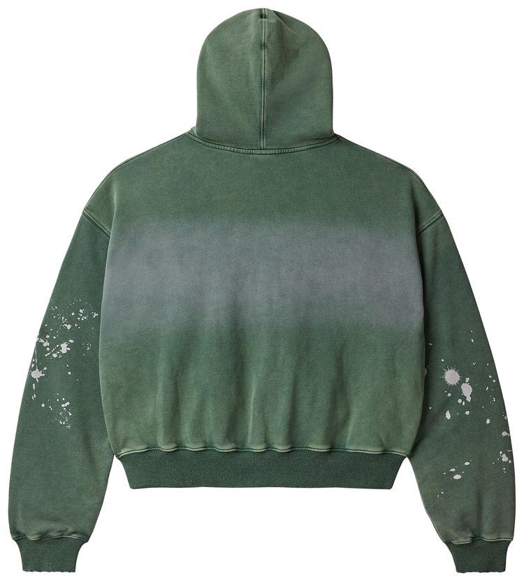 Vale Forever Paint Zip Up Hoodie Pine