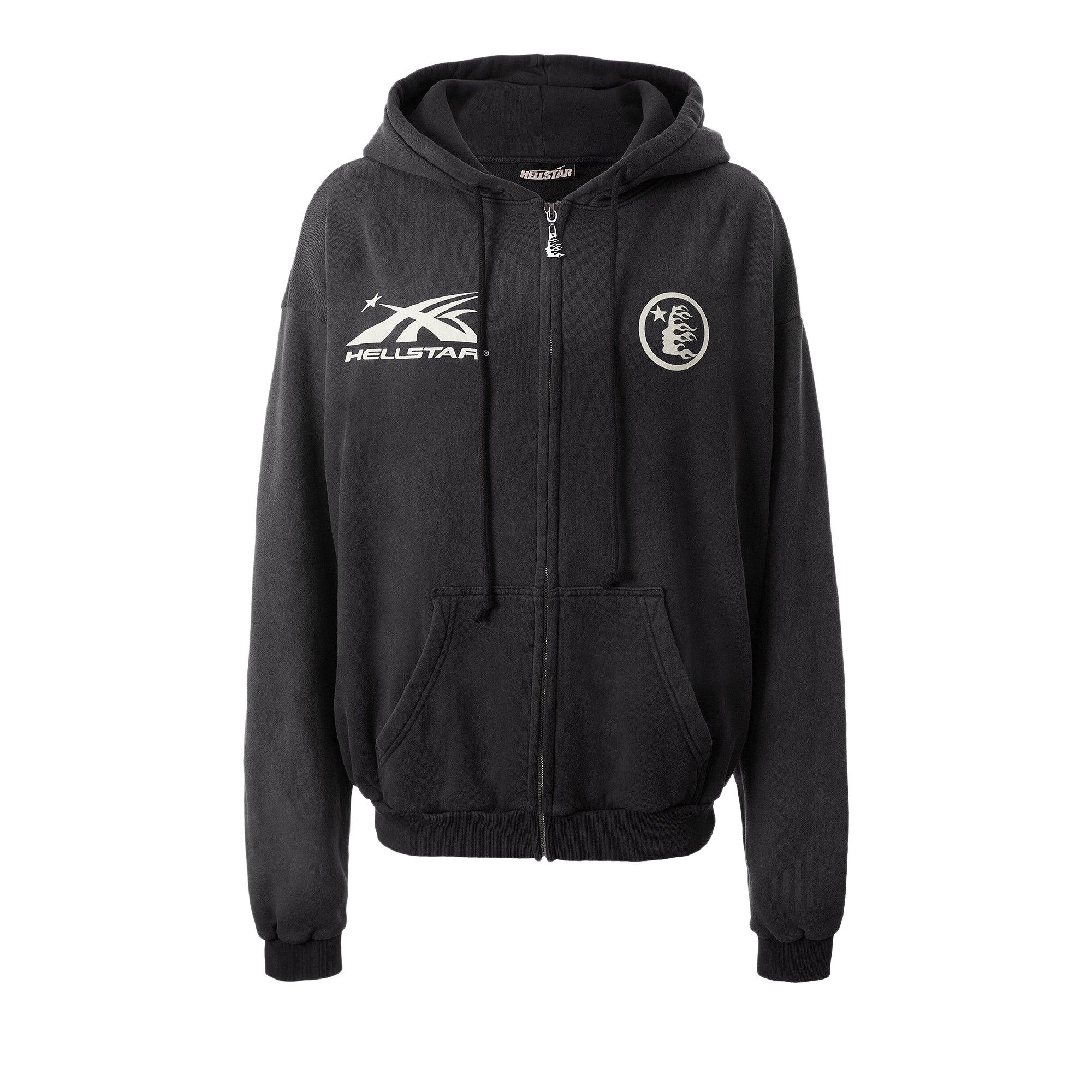 Buy Hellstar HS Logo Zip-Up 'Black' - HSCC01HO01 BLK | GOAT