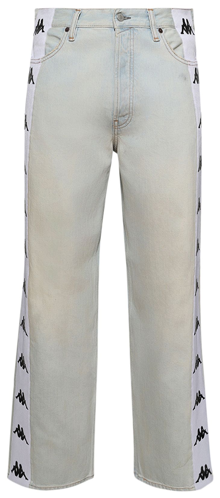 Acne Studios x Kappa 1981M Baggy Fit Jeans Light BlueWhite