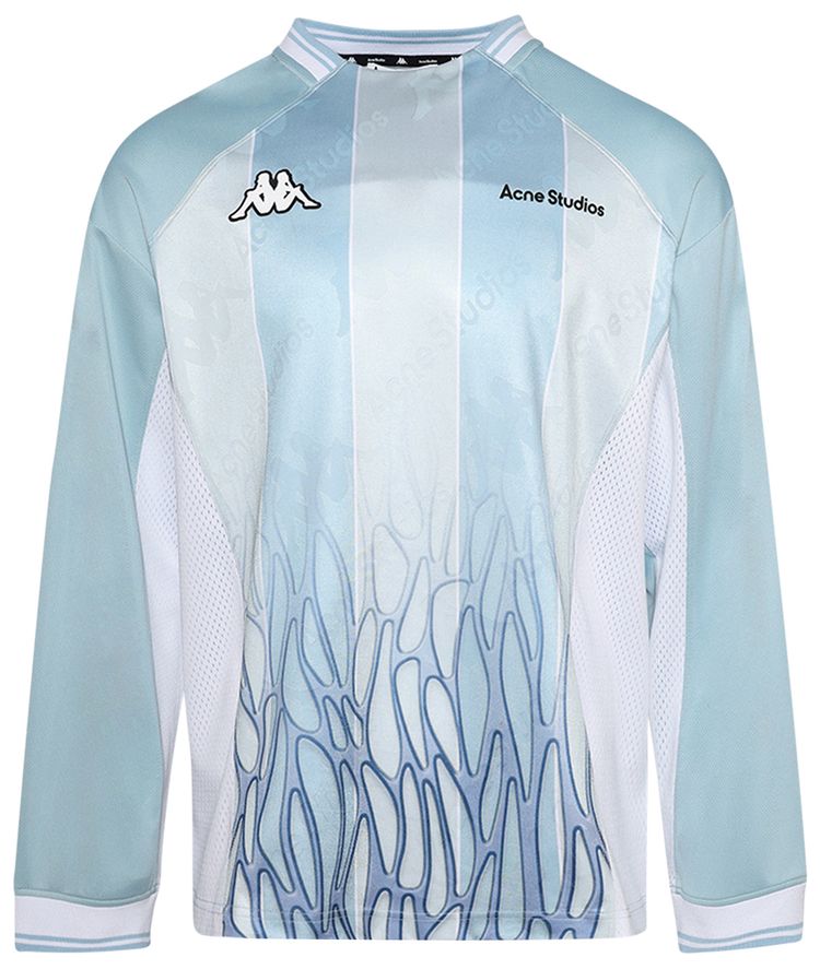 Acne Studios x Kappa Logo T Shirt GreyLight Blue