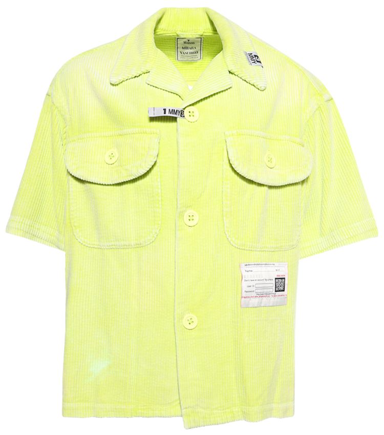 Maison Mihara Yasuhiro Amateur Sewn Short Sleeve Shirt Yellow