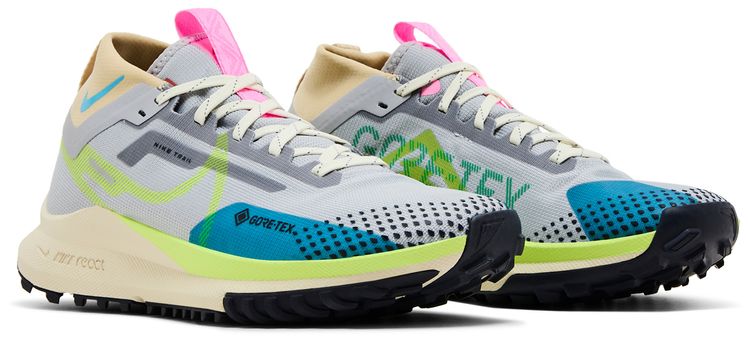 Wmns React Pegasus Trail 4 GORE TEX Wolf Grey Volt