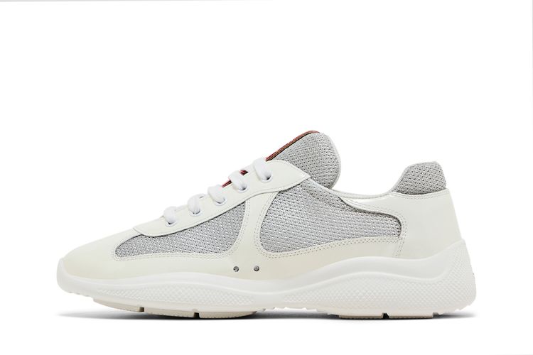 Prada Wmns Americas Cup Biker Fabric   White Grey
