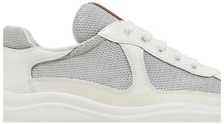 Prada Wmns Americas Cup Biker Fabric   White Grey