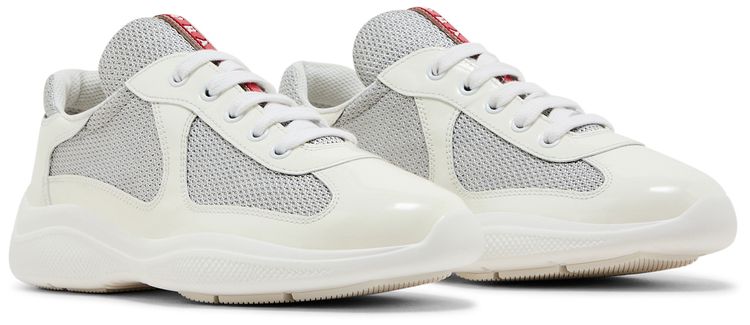 Prada Wmns Americas Cup Biker Fabric   White Grey