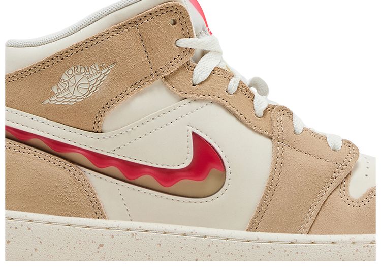 Air Jordan 1 Mid SE GS Peanut Butter  Jelly