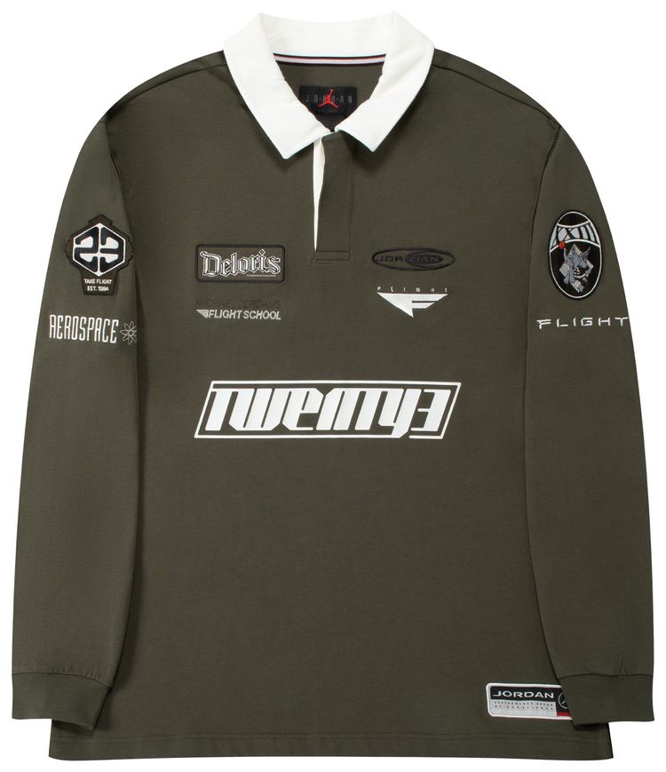 Air Jordan Essentials Long Sleeve Rugby Top Cargo Khaki